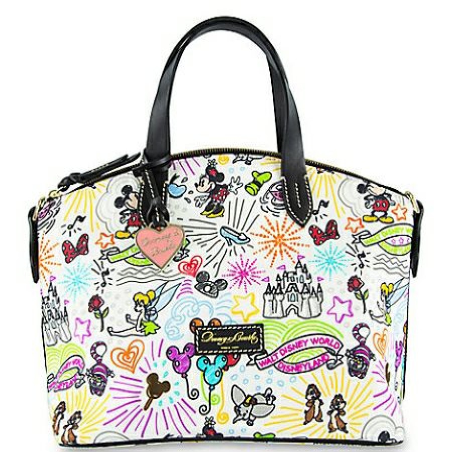 Apparel * | Buy Disney Dooney & Bourke Bag Sketch Nylon Satchel