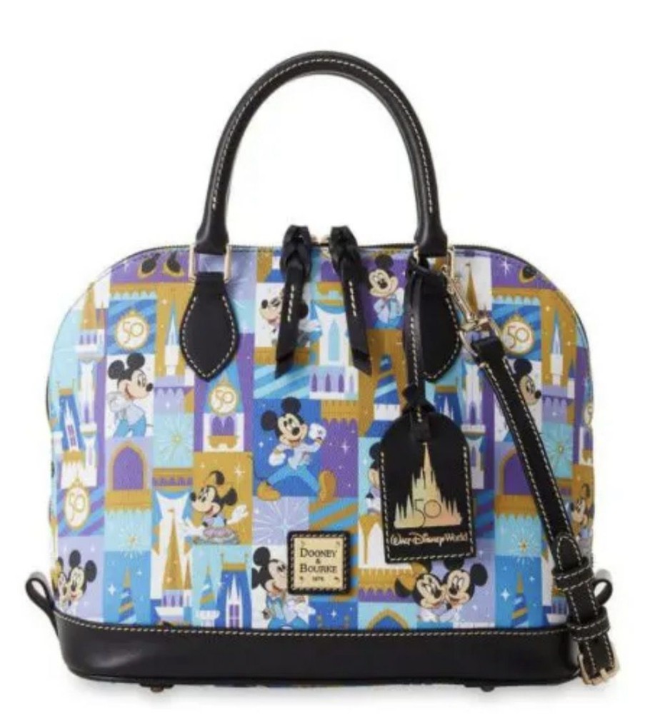 Apparel * | Best Deal Disney Dooney & Bourke Bag 50Th Anniversary Satchel