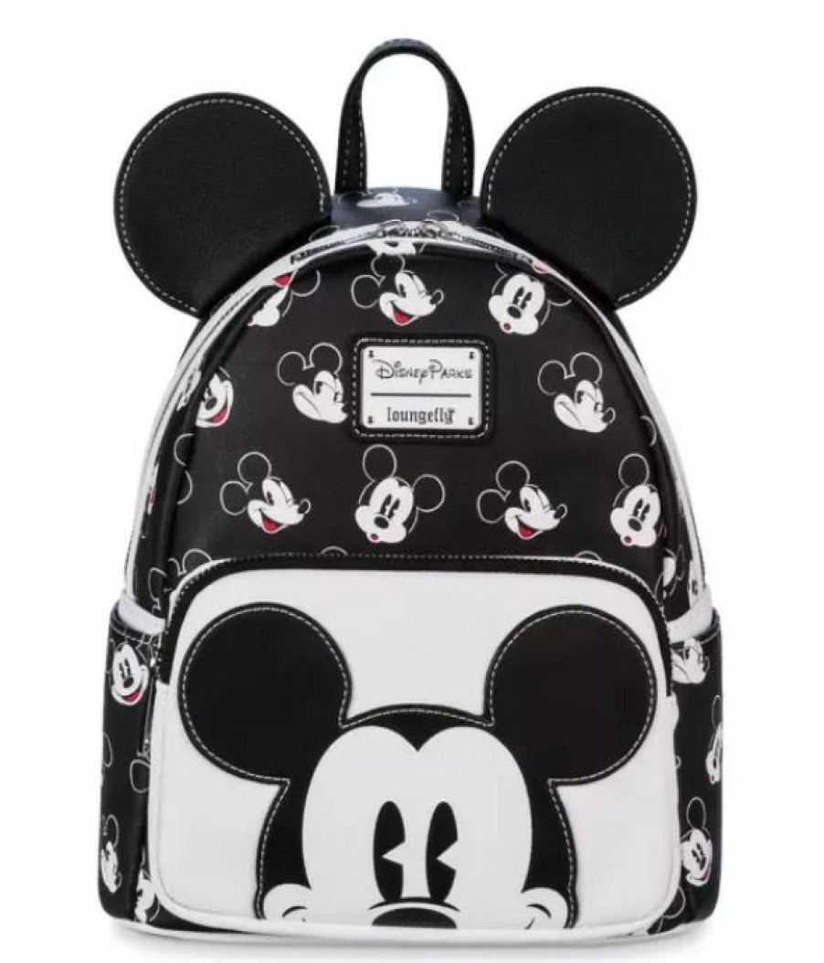 Apparel * | Cheapest Disney Loungefly Backpack Mickey Mouse Black & White