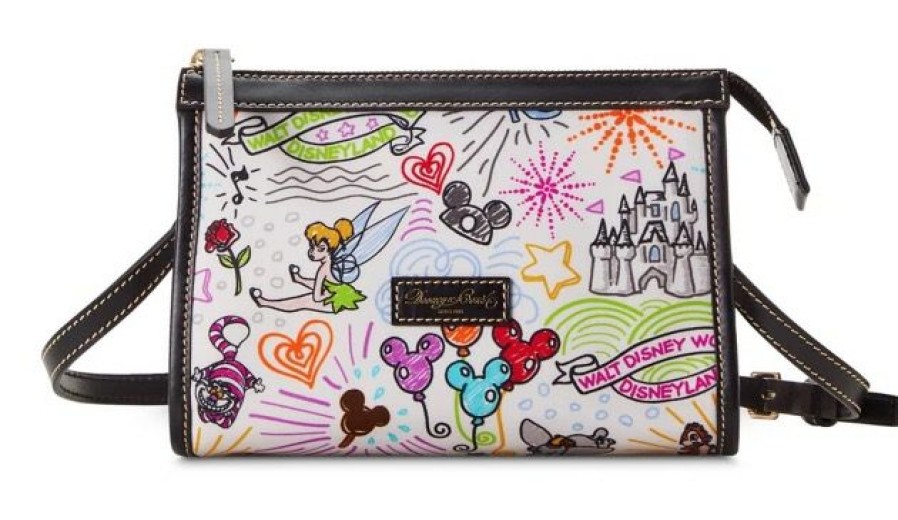 Apparel * | Best Deal Disney Dooney & Bourke Bag Sketch Nylon Crossbody Bag