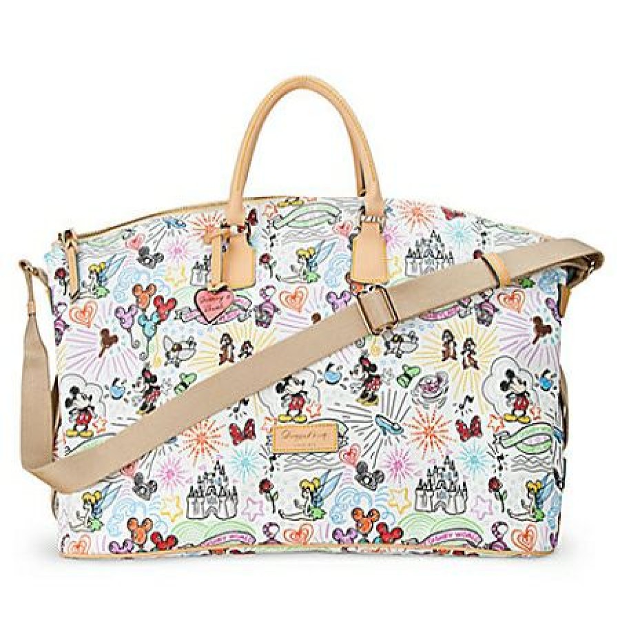 Apparel * | Best Deal Disney Dooney And Bourke Bag Sketch Weekender Luggage Bag