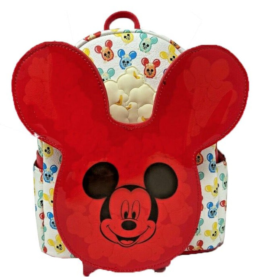 Apparel * | Best Pirce Disney Loungefly Backpack Mickey Popcorn Balloons