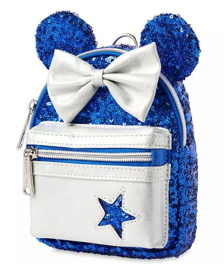 Apparel * | Best Pirce Disney Loungefly Backpack Wristlet Minnie Mouse Wishes Come True Blue